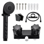 RV 4-Inch Basin Shower Double Faucet Hose Set – Universal Fit RV Shower Faucet Set Richie's black-1