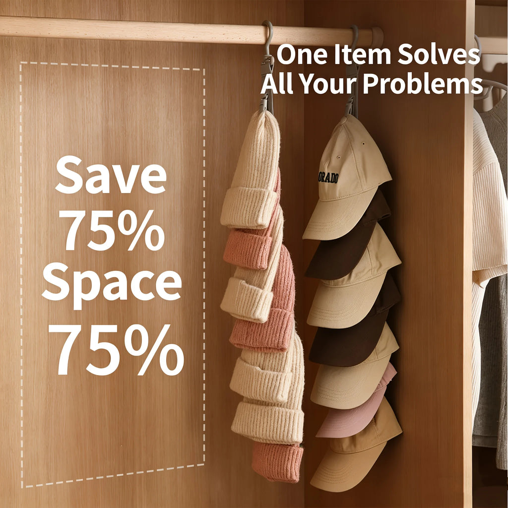 8-Clip Hat Storage Hanging Bag | Door & Wardrobe Organizer Hat Storage Organizer Richie's
