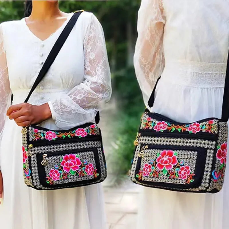 Yunnan Ethnic Embroidered Crossbody Shoulder Bag for Women Embroidered Crossbody Bag Richie's