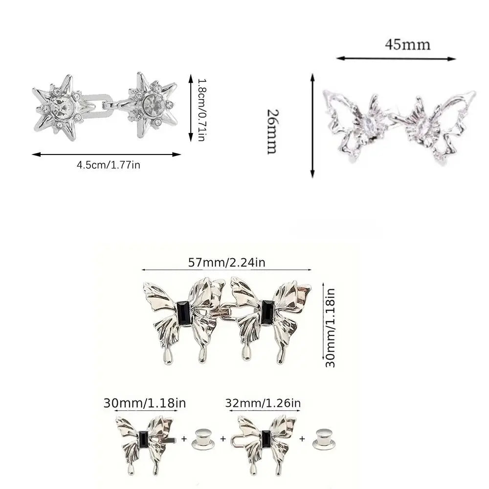 Star & Butterfly Jeans Waist Adjuster Pins – Metal Buttons Waist Adjuster Pins Richie's