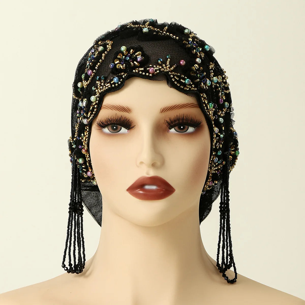 Muslim Pearl Lace Inner Cap – Elastic Islamic Headwear for Women Islamic Inner Cap Richie's