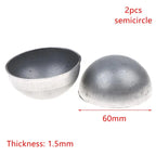 2Pcs Hollow Iron Half Ball Hemispheres Welding Decor 17–60mm Decorative Metal Dome Richie's 60mm