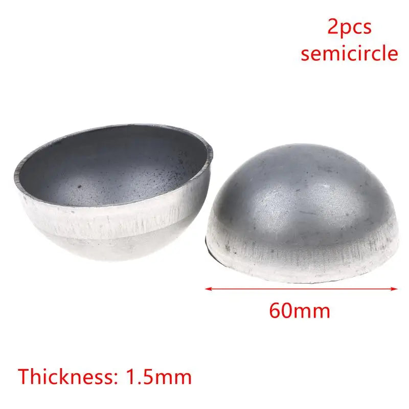 2Pcs Hollow Iron Half Ball Hemispheres Welding Decor 17–60mm Decorative Metal Dome Richie's 60mm