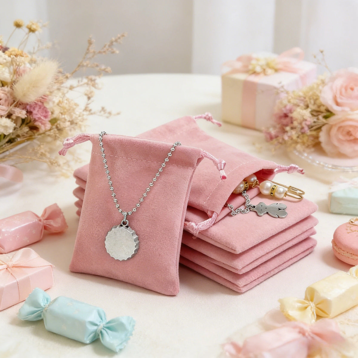 20pcs Drawstring Jewelry Gift Bags – Soft Cloth Pouches Jewelry Gift Bags Richie's