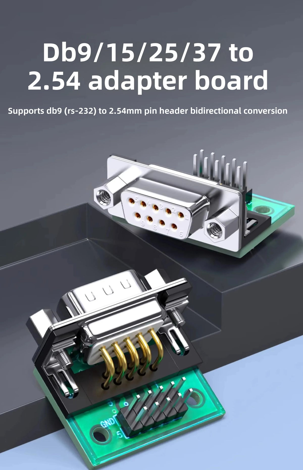 DB9 DB15 DB25 DB37 RS232 to DuPont 2.54mm Terminal Adapter Board Circuit Board Adapter Richie's