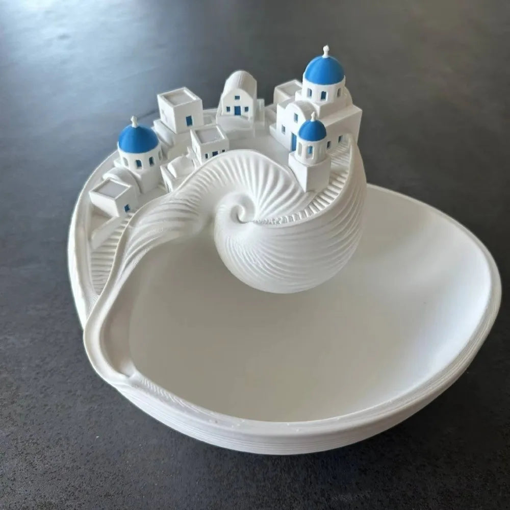Conch Shell Catchall Bowl Spiral Divider Desktop Organizer Tray Decorative Organizer Tray Richie's