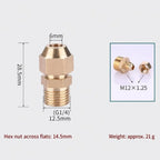 Brass Flare Adapter Hexagon Male Thread 1/4" 3/8" 1/2" Connector Brass Pipe Fitting Richie's Pipe 6mm x 1-4-