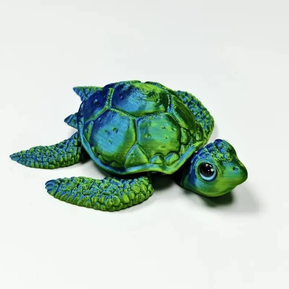 3D Printed Turtle Ornament – Colorful PLA Desktop Statue 8.5cm Desktop Figurine Richie's