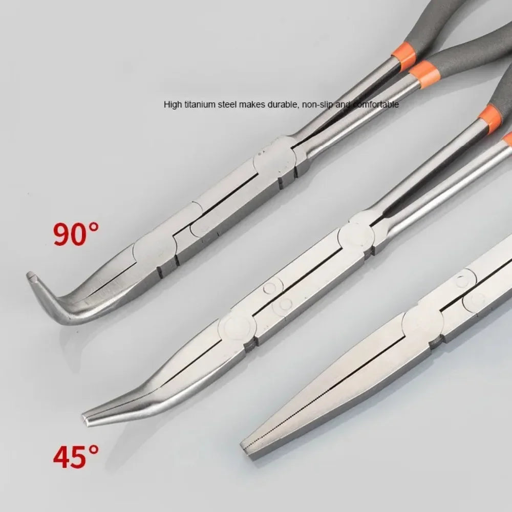 13" Long Nose Pliers 45° 90° Carbon Steel – TOTNEND Long Nose Pliers Richie's