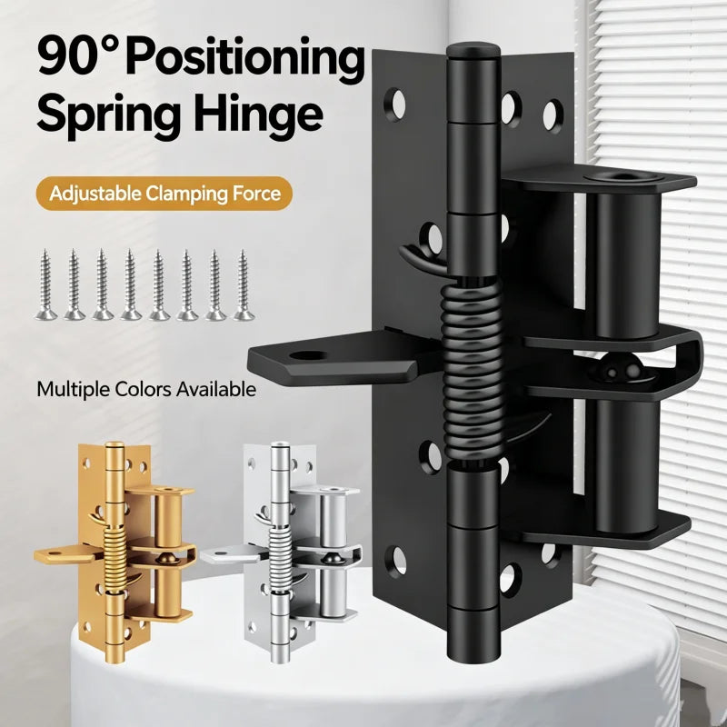 3-in-1 Self-Closing Spring Door Hinge with 90° Positioning Self-Closing Door Hinge Richie's