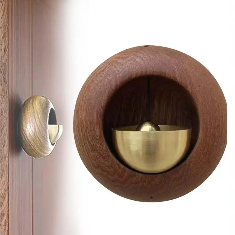 Black Walnut Wood Magnetic Door Bell – Hanging Entry Chime Decorative Door Bell Richie's