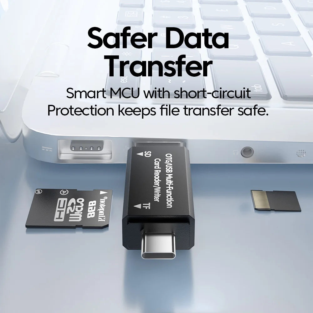 2-in-1 USB Type-C OTG SD TF Card Reader Adapter + Micro USB OTG Card Reader Richie's