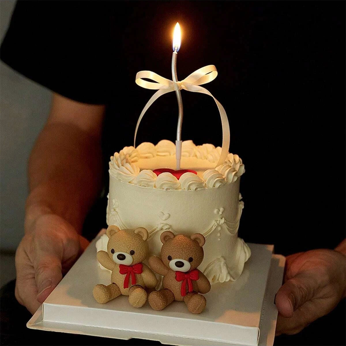 Teddy Bear Cake Toppers – Bow Tie Bear Party Figurines Cake Topper Figurine Richie's