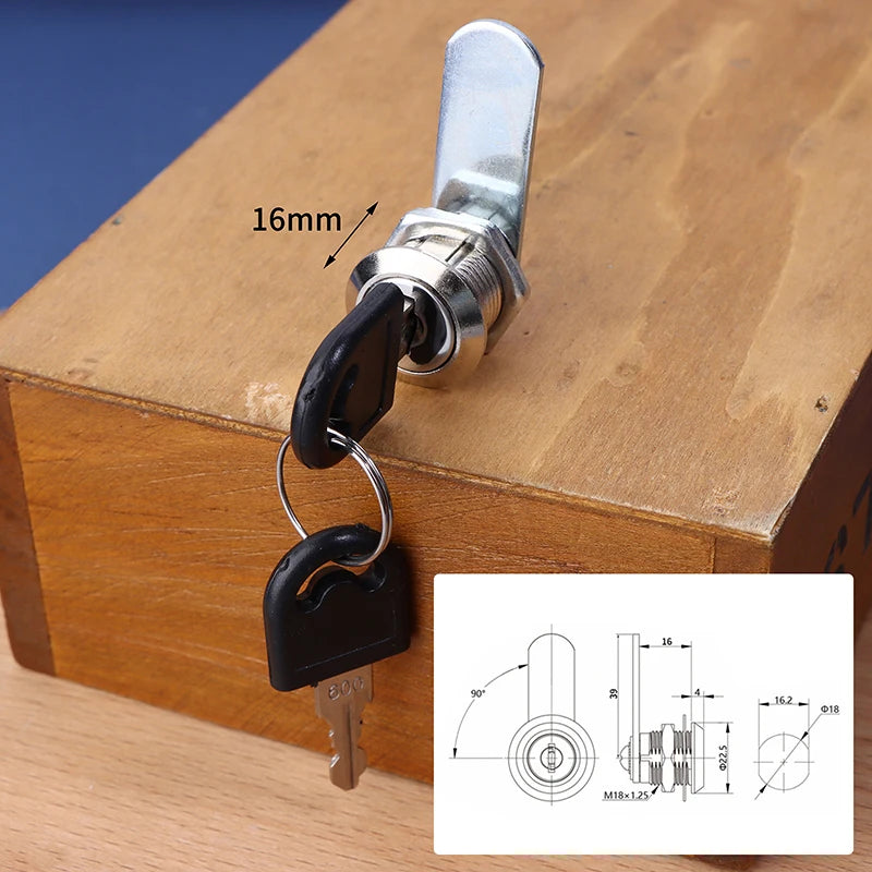Zinc Alloy Cabinet Cylinder Lock with 2 Keys | Furniture Security Cabinet Cylinder Lock Richie's A2
