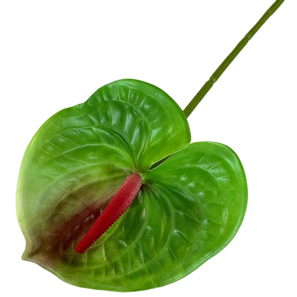 60cm Artificial Anthurium Flower – Real Touch Faux Plant Decor Artificial Flower Richie's Green
