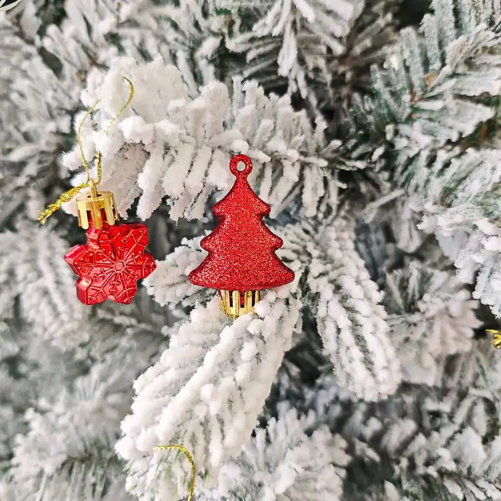 Polka Dot Glitter Christmas Ball Ornament Set – Red & White Christmas Ornament Set Richie's
