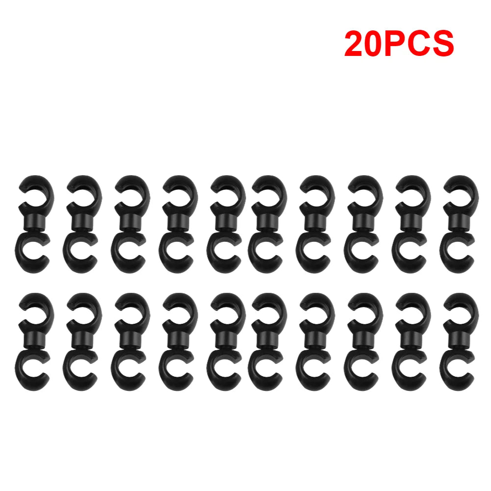 S-Style Rotatable Bike Brake Cable Clips – MTB Hose Guides Bike Cable Clips Richie's Black 20PCS