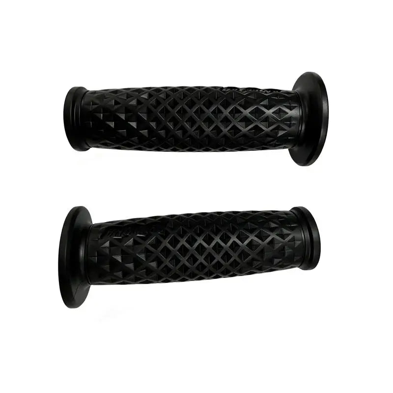 Vintage 22mm Motorcycle Handlebar Grips – Retro Rubber Pair Motorcycle Handlebar Grips Richie's Black