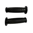 Vintage 22mm Motorcycle Handlebar Grips – Retro Rubber Pair Motorcycle Handlebar Grips Richie's Black