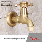 Retro European All-Copper Outdoor Cold Water Faucet | Sink Tap Cold Water Faucet Richie's C
