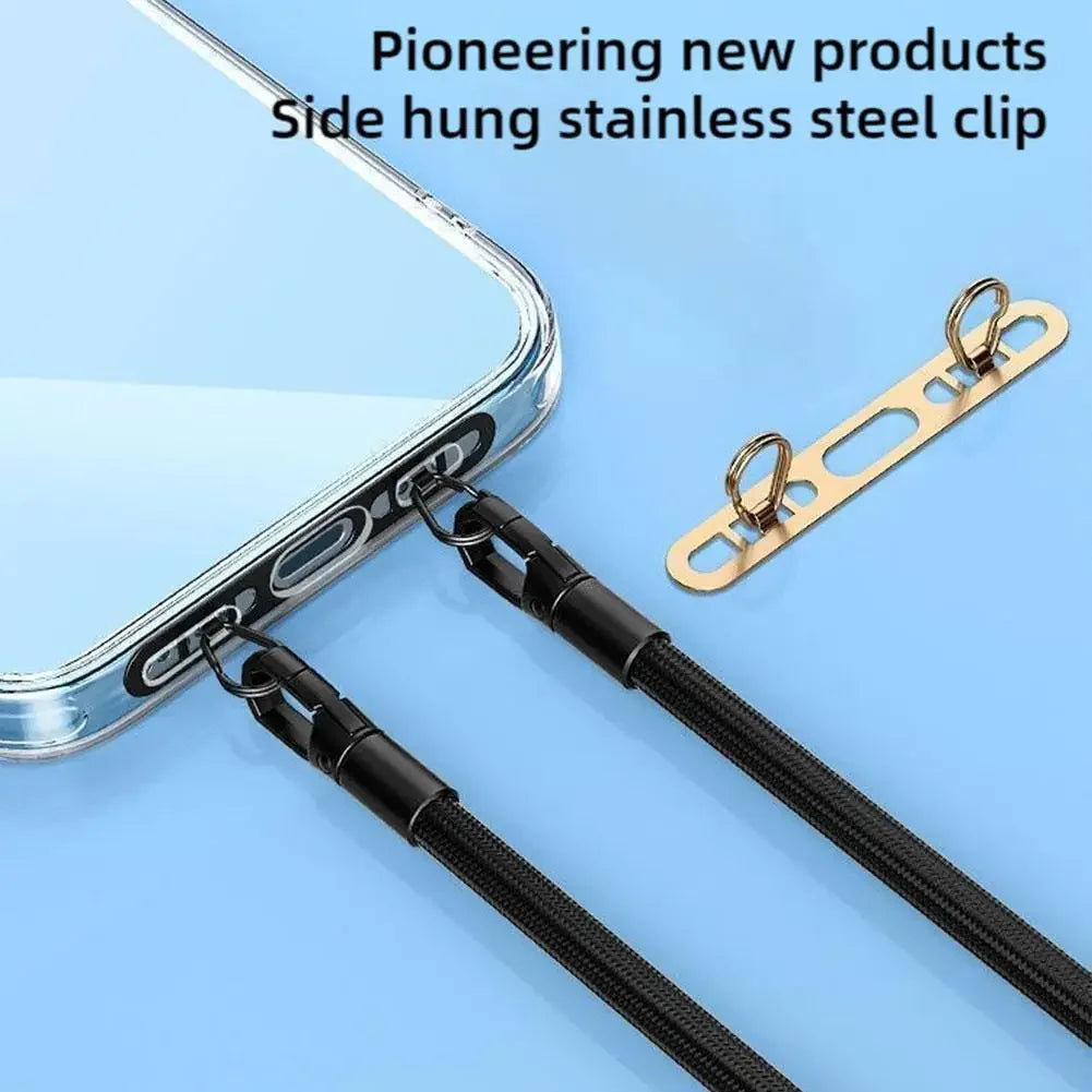 Ultra-Thin Metal Phone Lanyard Tether Tab – Double Buckle Patch Phone Lanyard Patch Richie's
