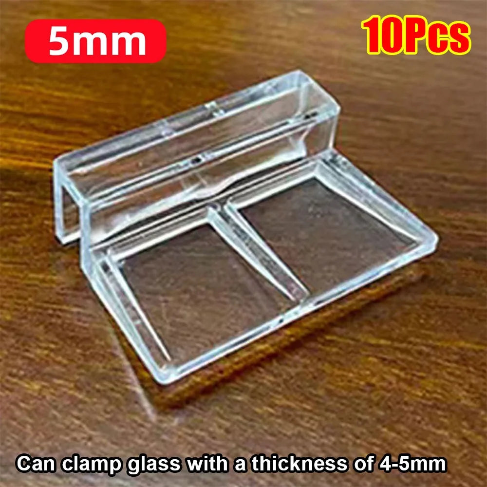 10Pcs Aquarium Glass Lid Clip Brackets 5–12mm Transparent Aquarium Lid Clips Richie's 10Pcs 5mm