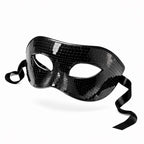 Glitter Mirror Masquerade Eye Mask | Mardi Gras Cosplay Masquerade Eye Mask Richie's Black