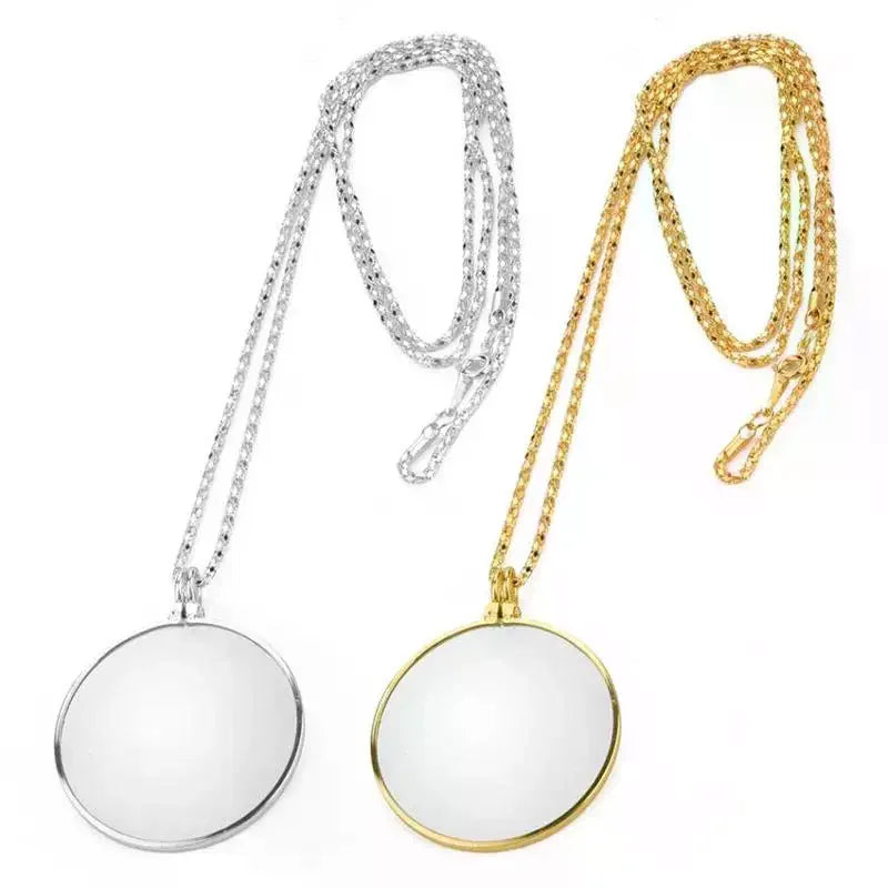 5X Magnifying Glass Necklace Pendant – Portable Monocle Pendant Magnifier Necklace Richie's