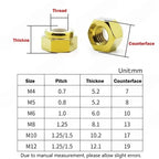 TC4 Titanium Alloy Nyloc Self-Locking Hex Nuts M4–M12 Titanium Lock Nuts Richie's