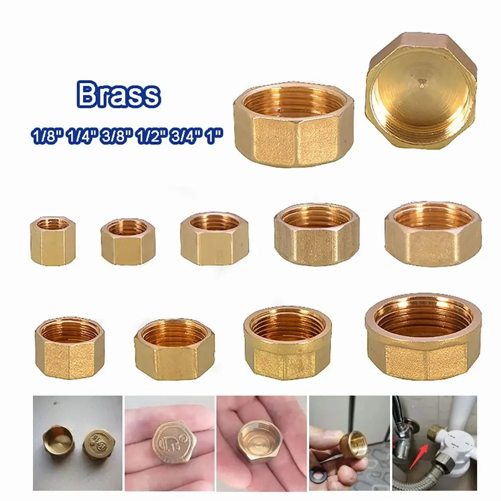 Brass BSP Threaded Pipe End Cap Plug – Hex Head Blind Stopper Pipe Fitting Plug Richie's
