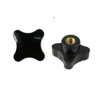 2Pcs Star Knob M4–M12 Brass Insert Black Plastic Thumb Nut Thumb Nut Knob Richie's M5x25OD