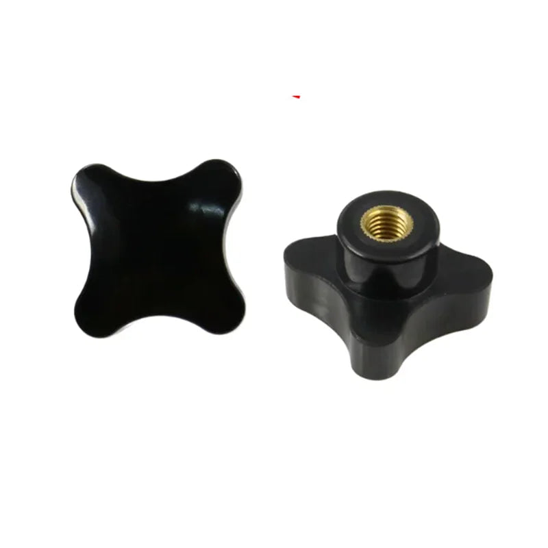 2Pcs Star Knob M4–M12 Brass Insert Black Plastic Thumb Nut Thumb Nut Knob Richie's M5x25OD