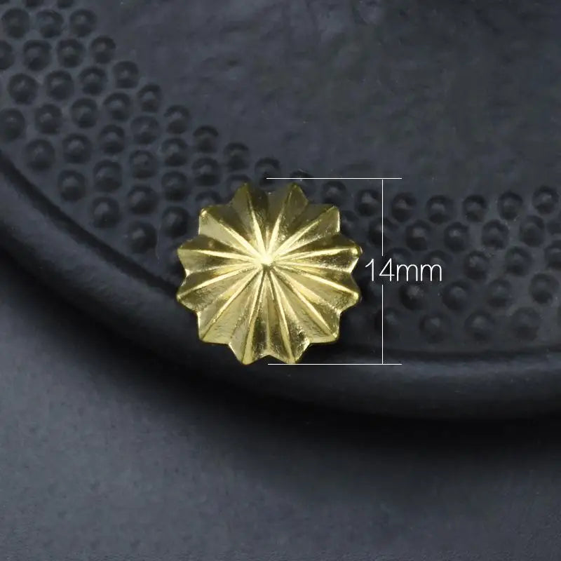Solid Brass Chrysanthemum Rivets for DIY Leathercraft & Bags Decorative Leather Rivets Richie's B