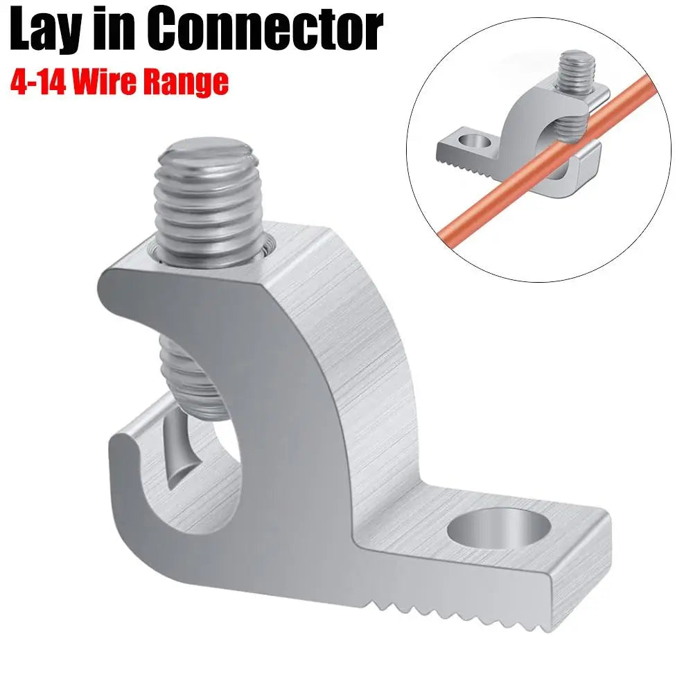 Pool Bonding Aluminum Lay-In Connector | 4–14 AWG, SS Screws Grounding Connector Richie's