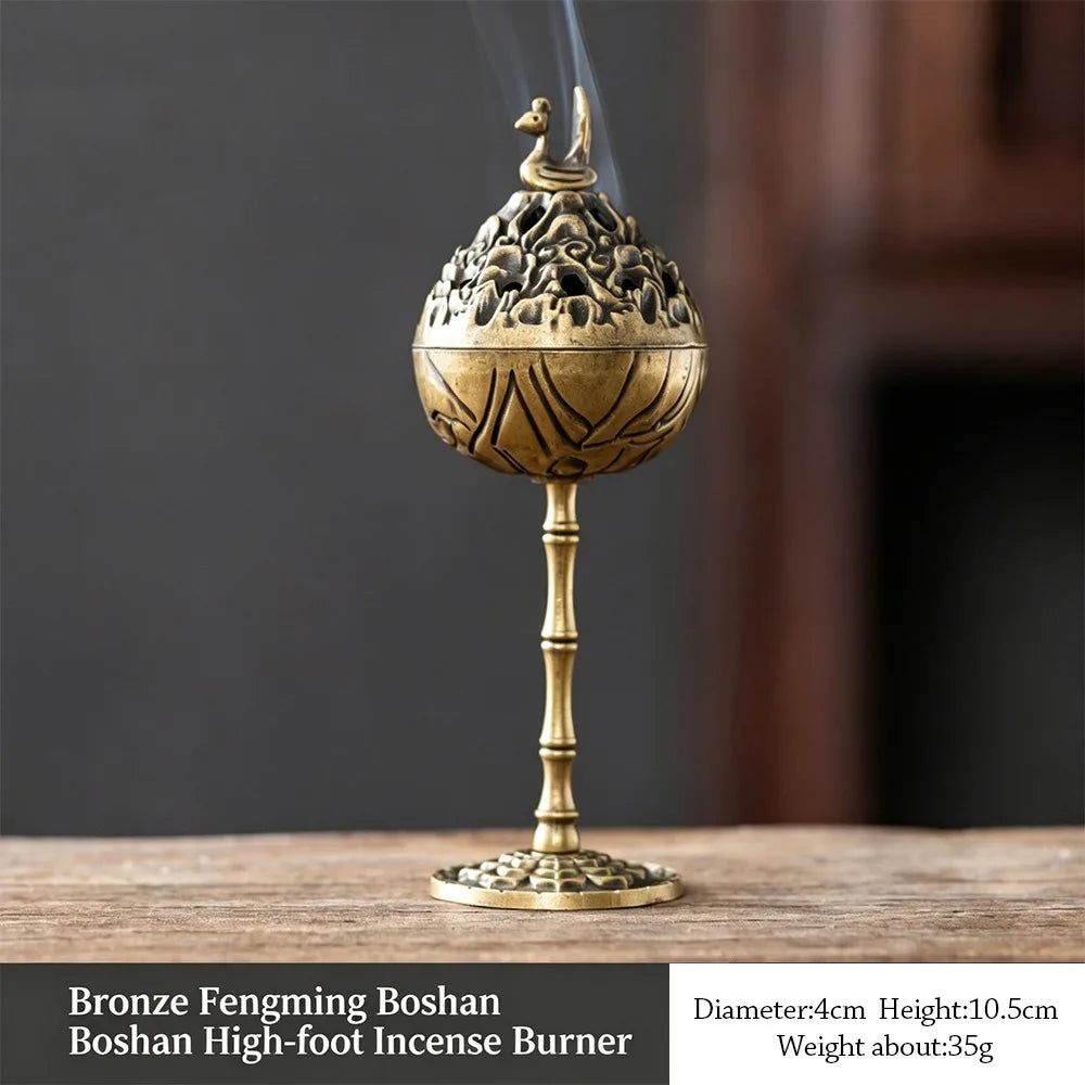 Alloy Incense Burner Carved Hollow Sandalwood Plate Holder Incense Burner Richie's H