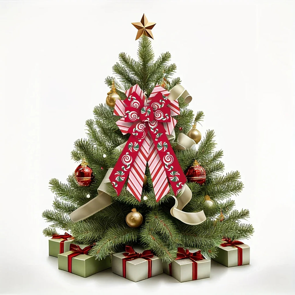 2-Roll Christmas Candy Cane Ribbon – Red & Pink Holiday Bows Holiday Craft Ribbon Richie's