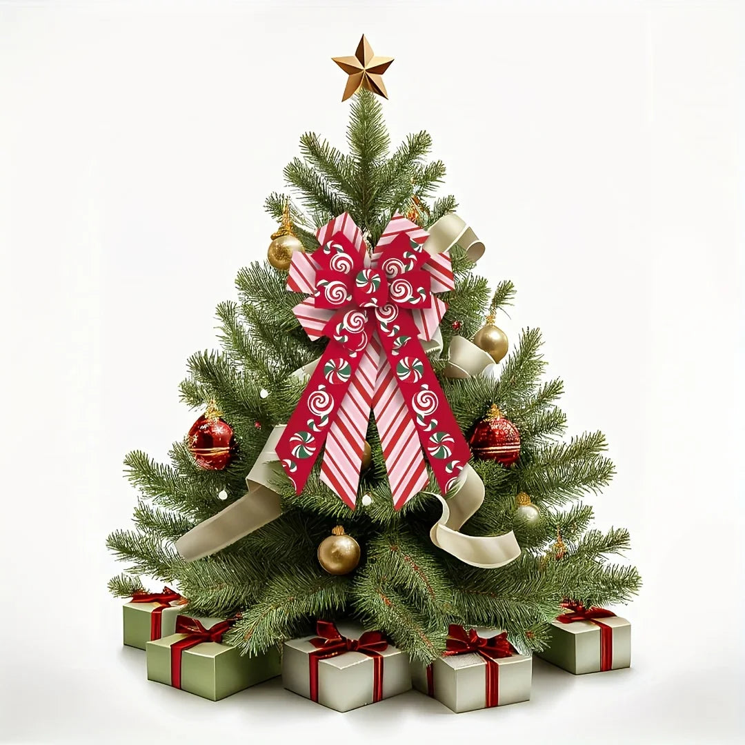 2-Roll Christmas Candy Cane Ribbon – Red & Pink Holiday Bows Holiday Craft Ribbon Richie's