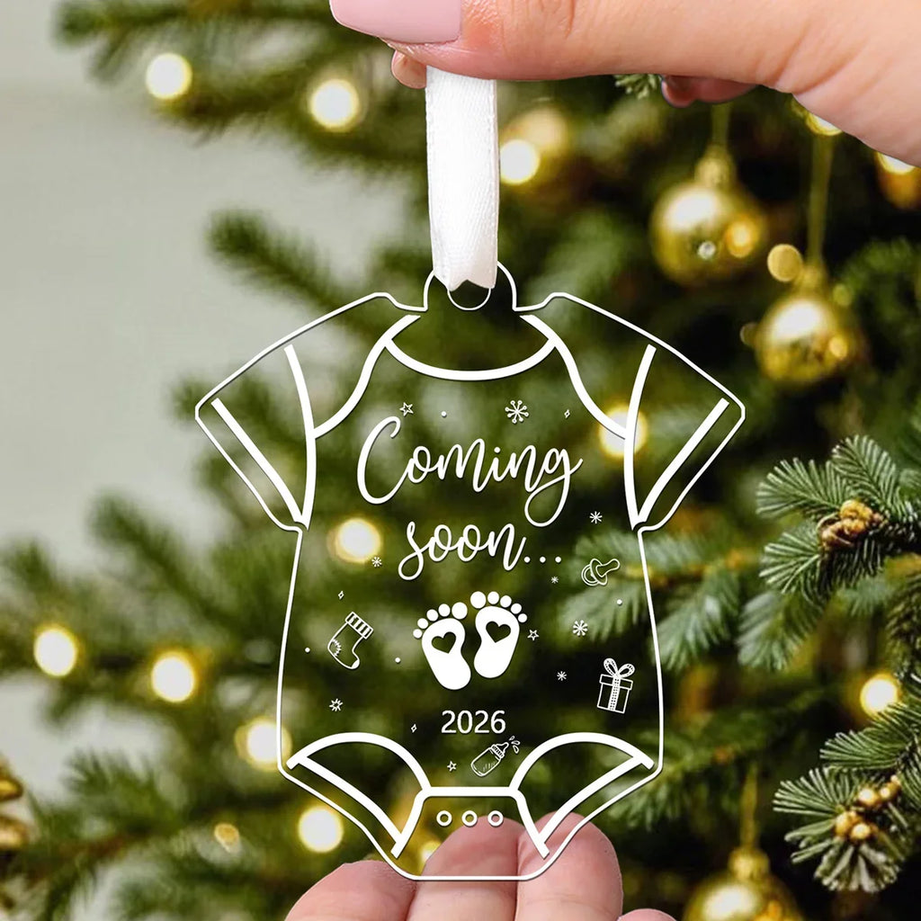 2026 Baby Announcement Christmas Ornament Set of 2 | Heart Decor Christmas Ornament Set Richie's