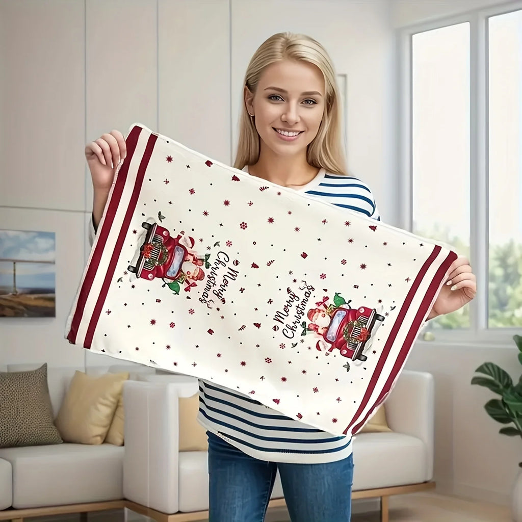 5-Piece Christmas Microfiber Towel Set – Snowflake & Heart Holiday Towel Set Richie's