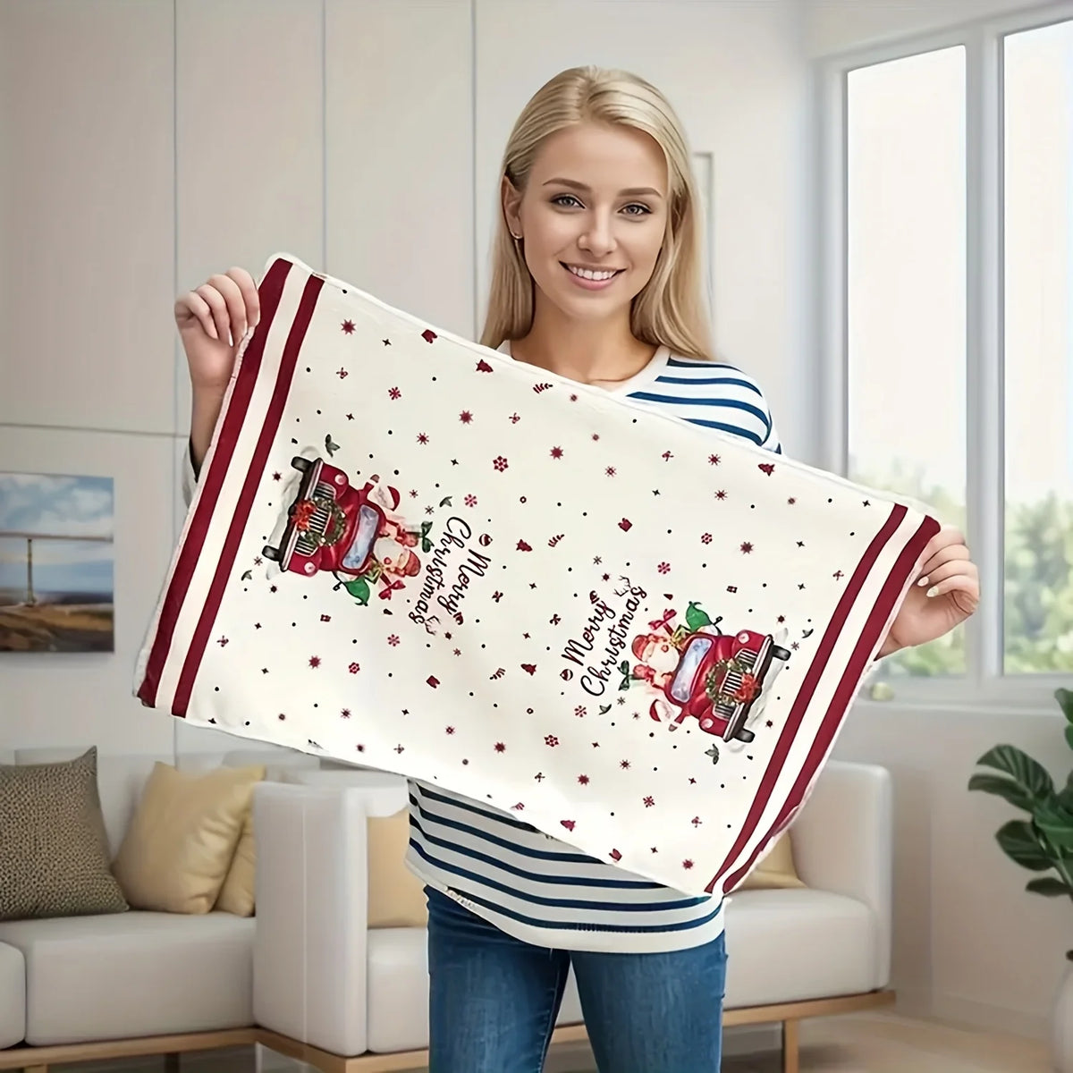 5-Piece Christmas Microfiber Towel Set – Snowflake & Heart Holiday Towel Set Richie's