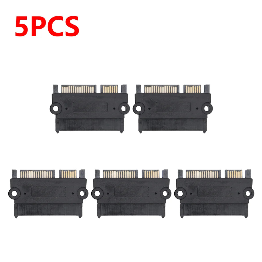 SATA 22-Pin Male to Female Power Data Adapter Converter SATA Cable Adapter Richie's 5 PCS