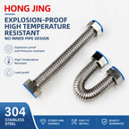 304 Stainless Steel Bellows Hose DN25 1 Inch High-Pressure Water Pipe Plumbing Bellows Hose Richie's