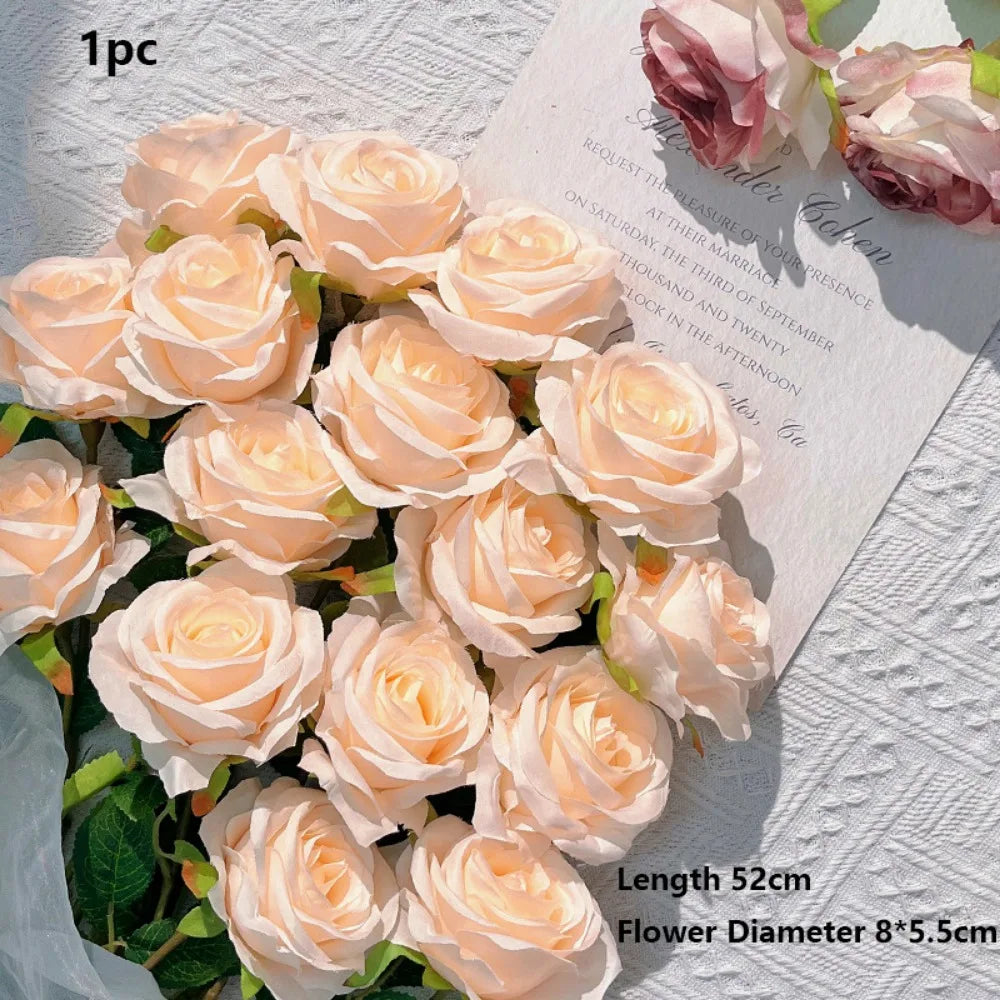 Silk Artificial Rose – 8 Colors for Party & Home Decor Artificial Silk Flowers Richie's Orange