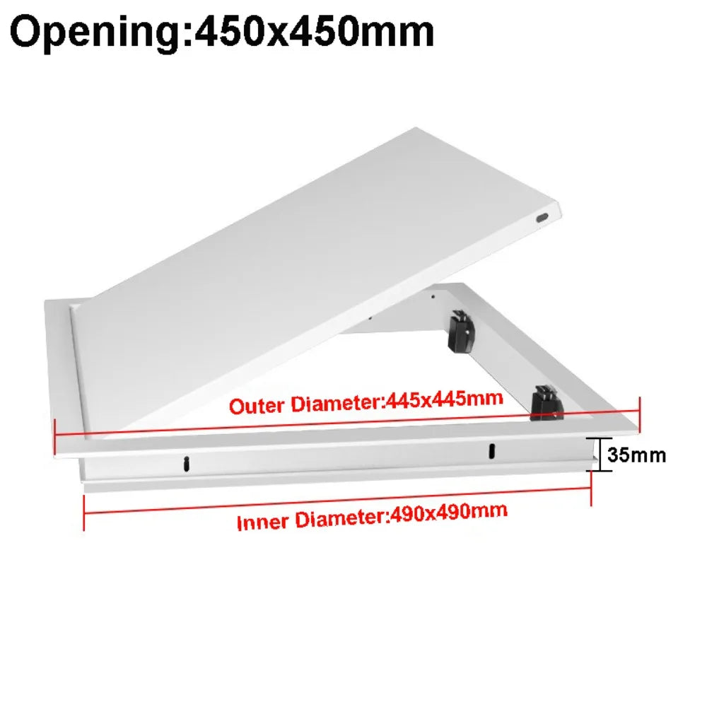 Aluminum Alloy Access Panel White Removable Ceiling Wall Door Access Panel Door Richie's 450x450mm B