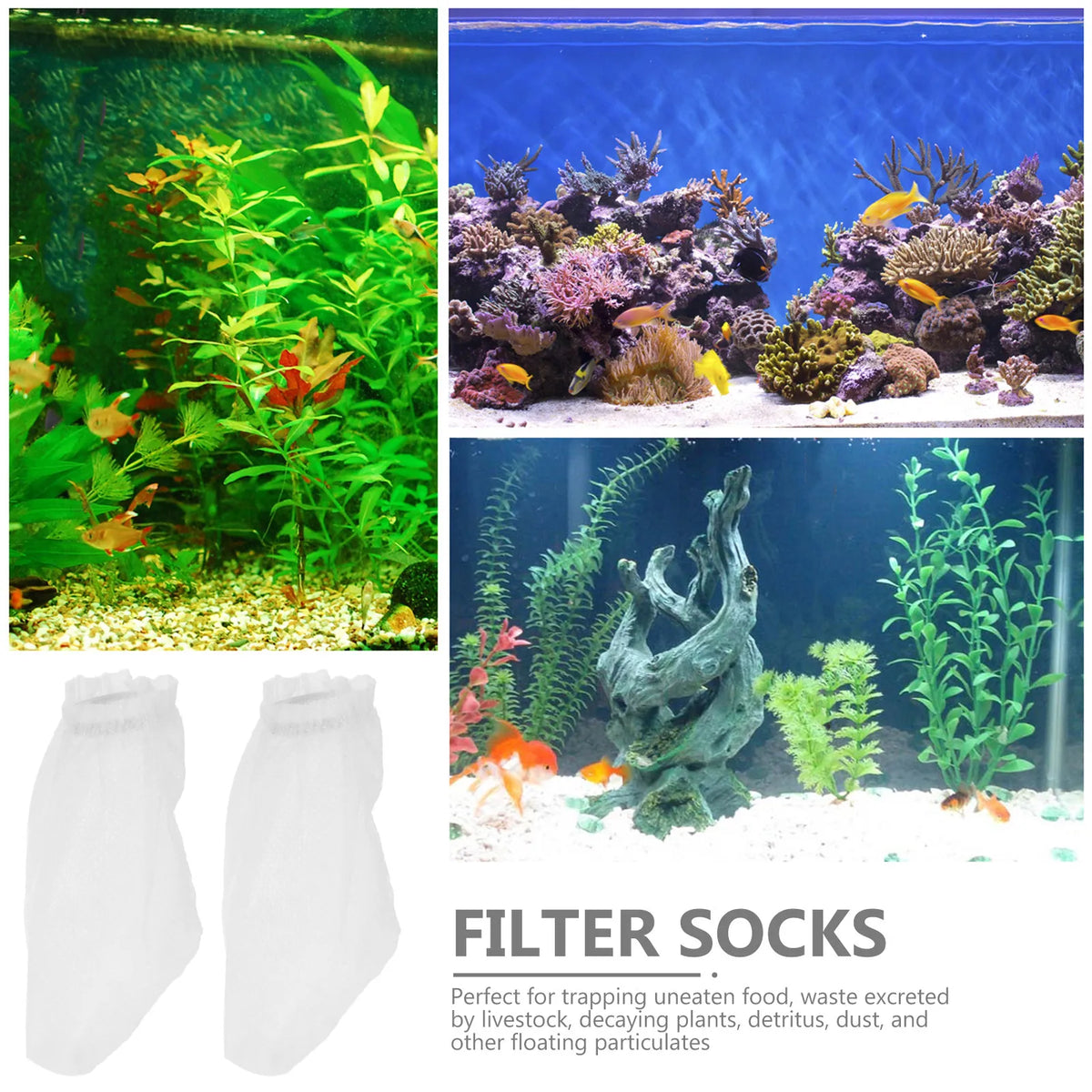 20Pcs Aquarium Filter Socks Felt Mesh Bags for Fish Tank Sump Aquarium Filter Bags Richie's