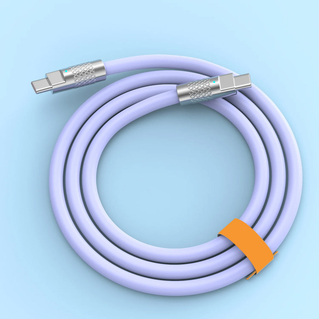 120W USB-C to USB-C Fast Charging Cable with LED Indicator USB-C Charging Cable Richie's