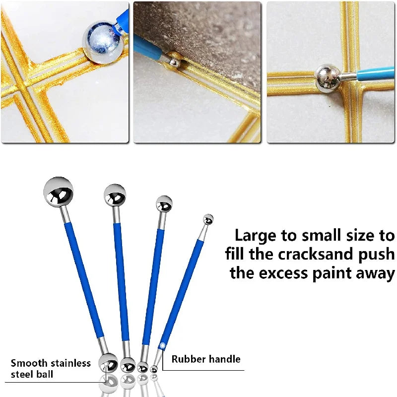 4-Piece Ball Stylus Set – 8 Sizes for Tile Grout & Clay Tile & Clay Stylus Set Richie's