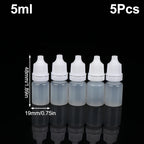 5-Pack Refillable Squeeze Dropper Bottles 3–100ml | Oil, Paint & Ink Squeeze Dropper Bottles Richie's 5ml