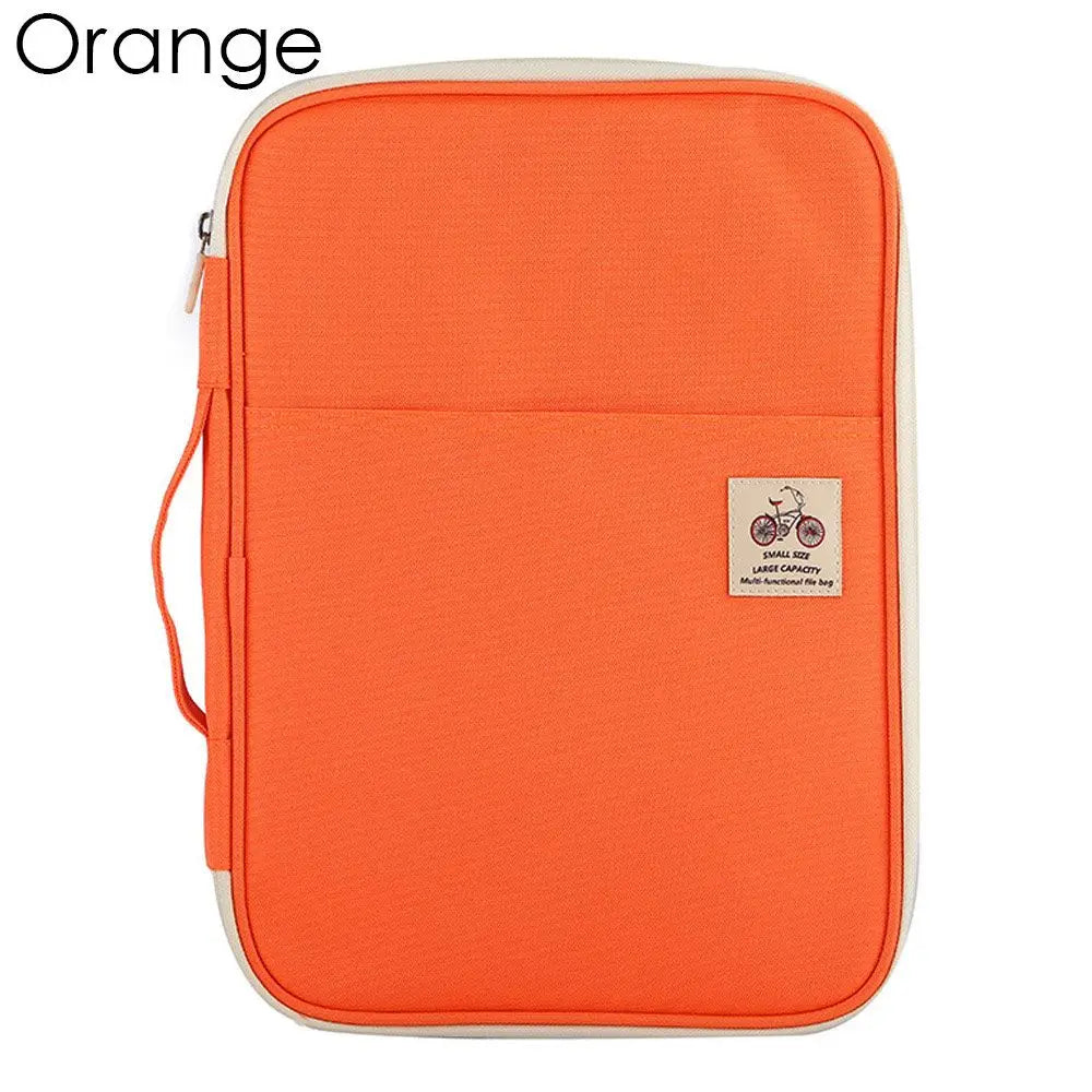 A4 Zipped Portfolio Conference Folder & Document Organizer Portfolio Conference Folder Richie's Orange