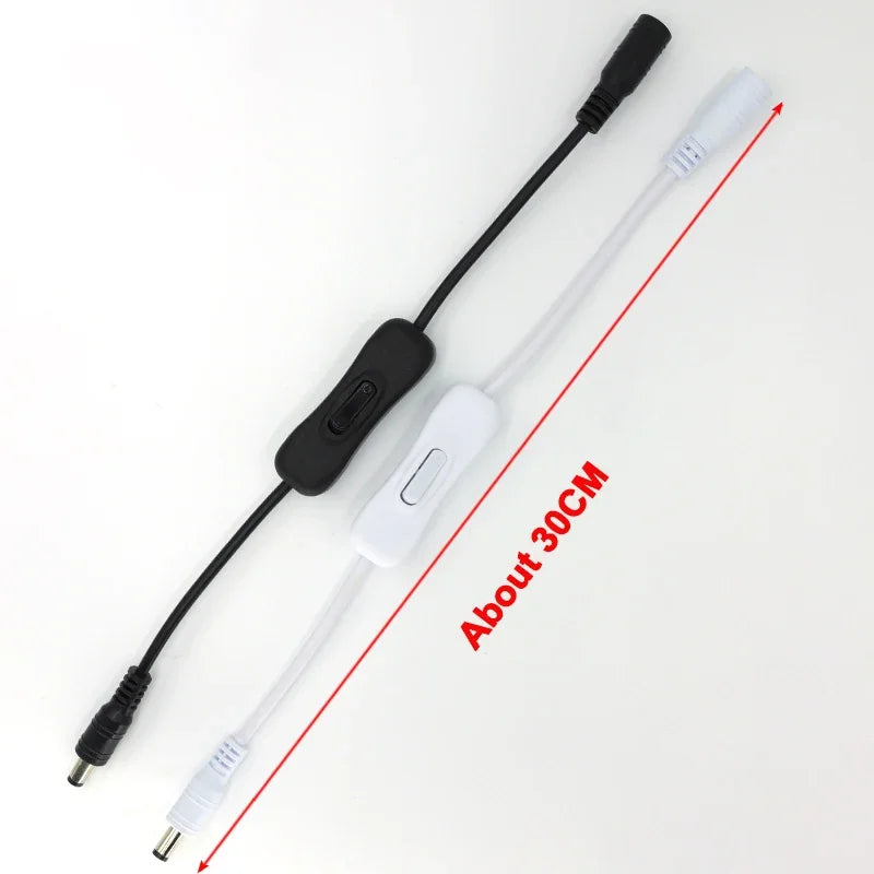 Inline DC On/Off Switch 5.5x2.1mm Connector 5V 12V 24V Cable DC Inline Switch Richie's